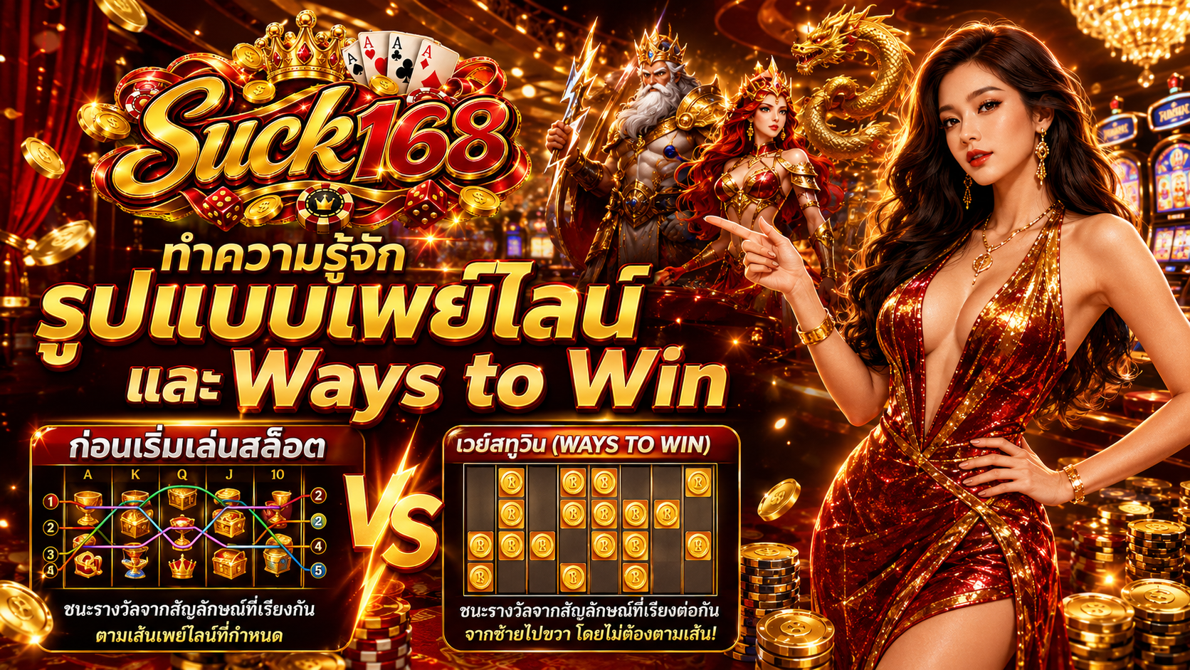 ทำความรู้จักรูปแบบเพย์ไลน์และ Ways to Win ก่อนเริ่มเล่นสล็อต​